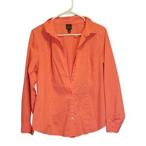 Worthington 16 orange button-up